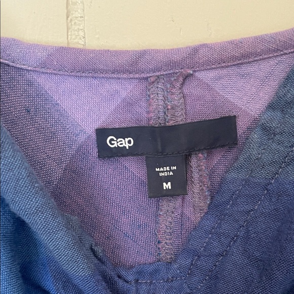 Gorgeous Gap Blue Purple Ombré Linen Dress - Picture 3 of 9